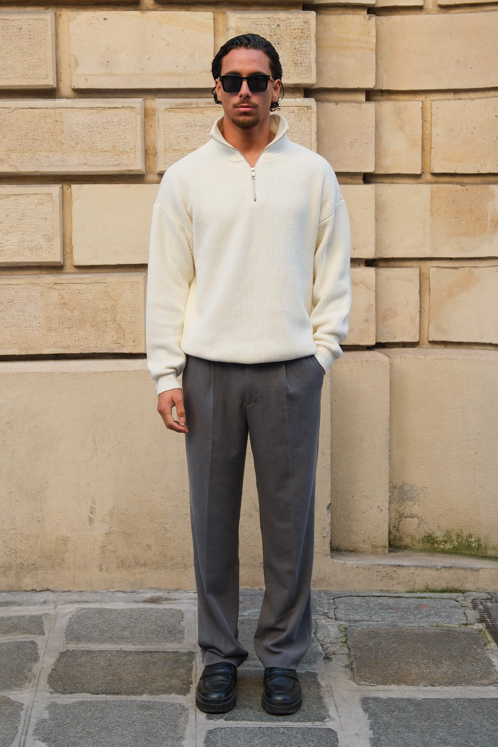 Harbour Half-Zip - Ecru