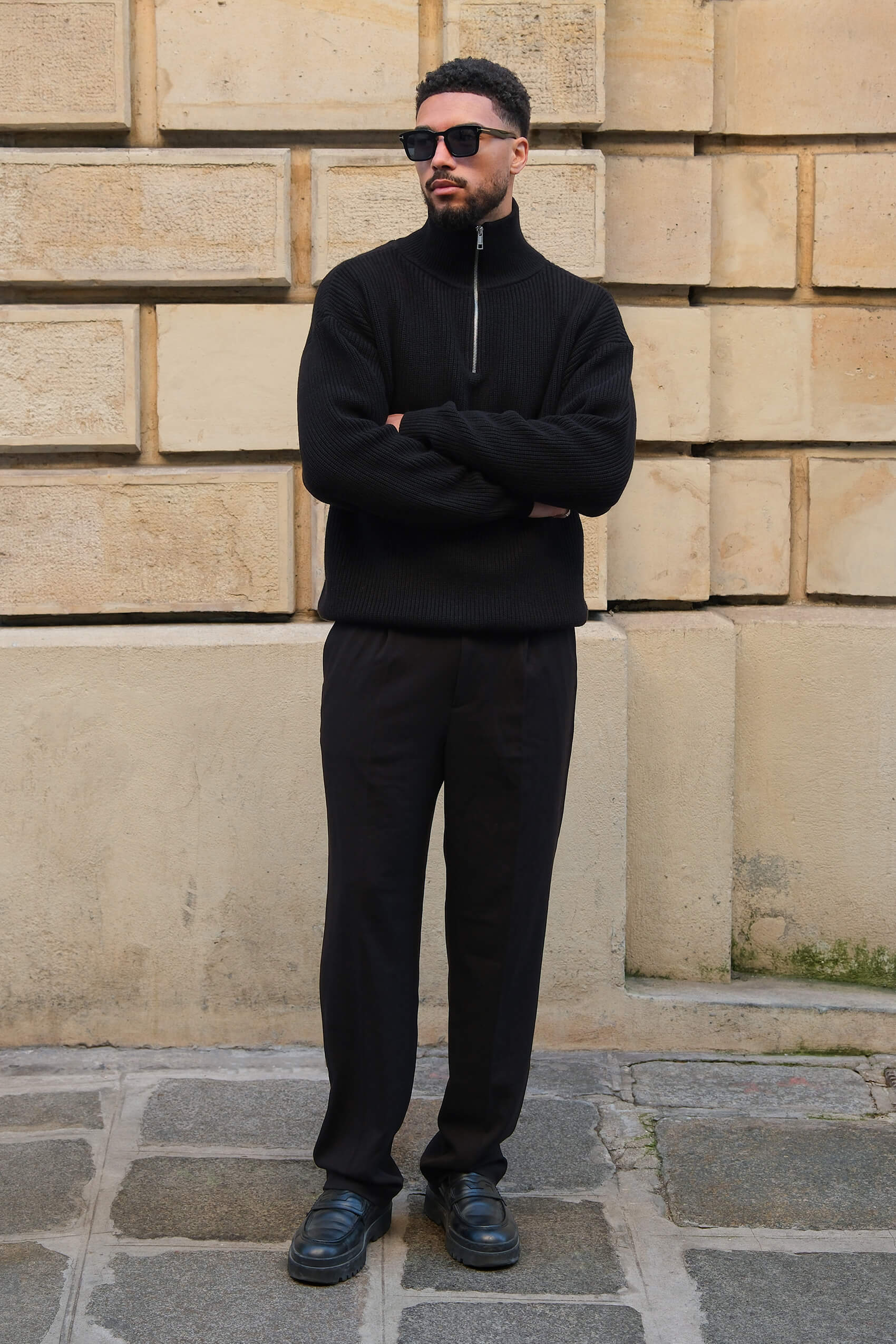 Harbour Half-Zip - Black
