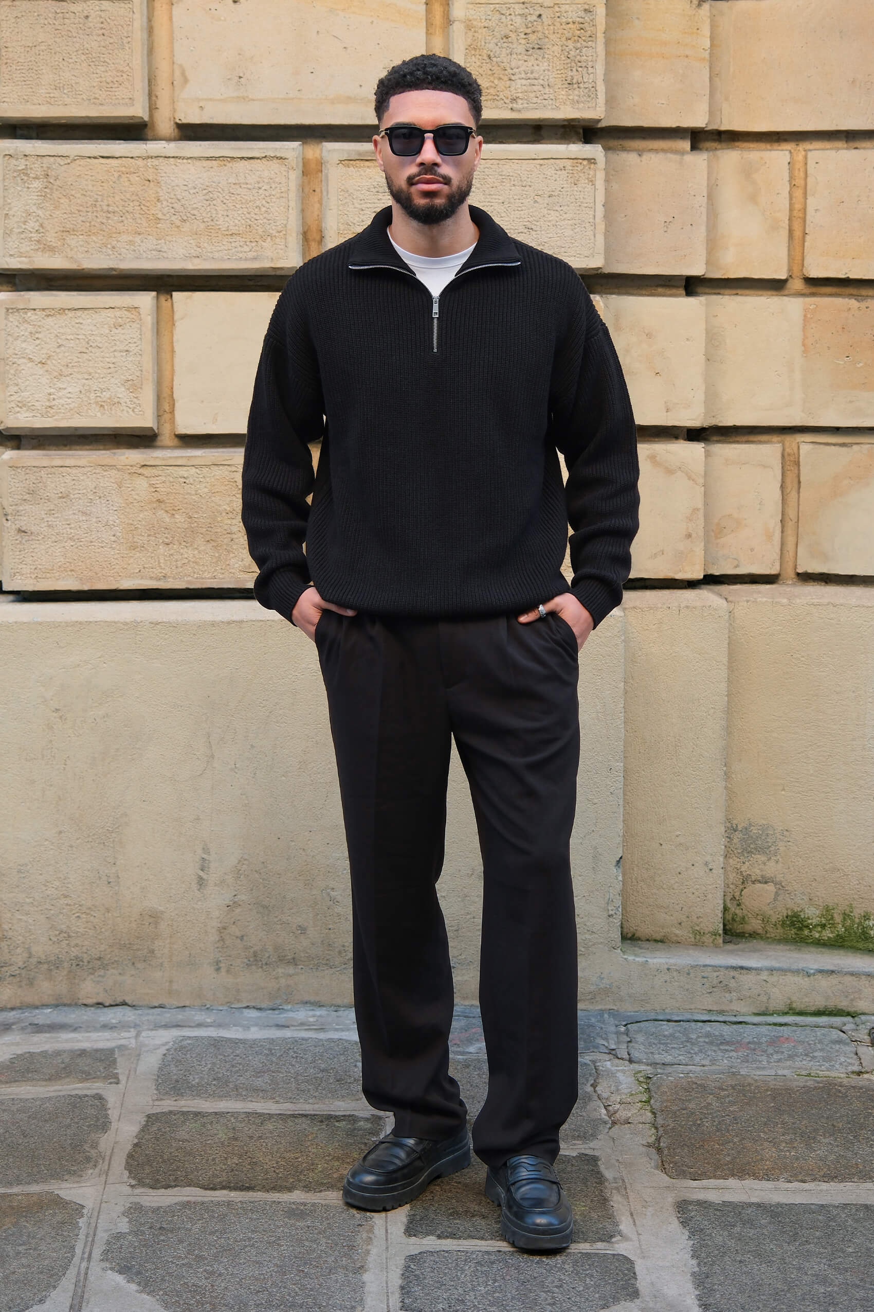 Harbour Half-Zip - Black