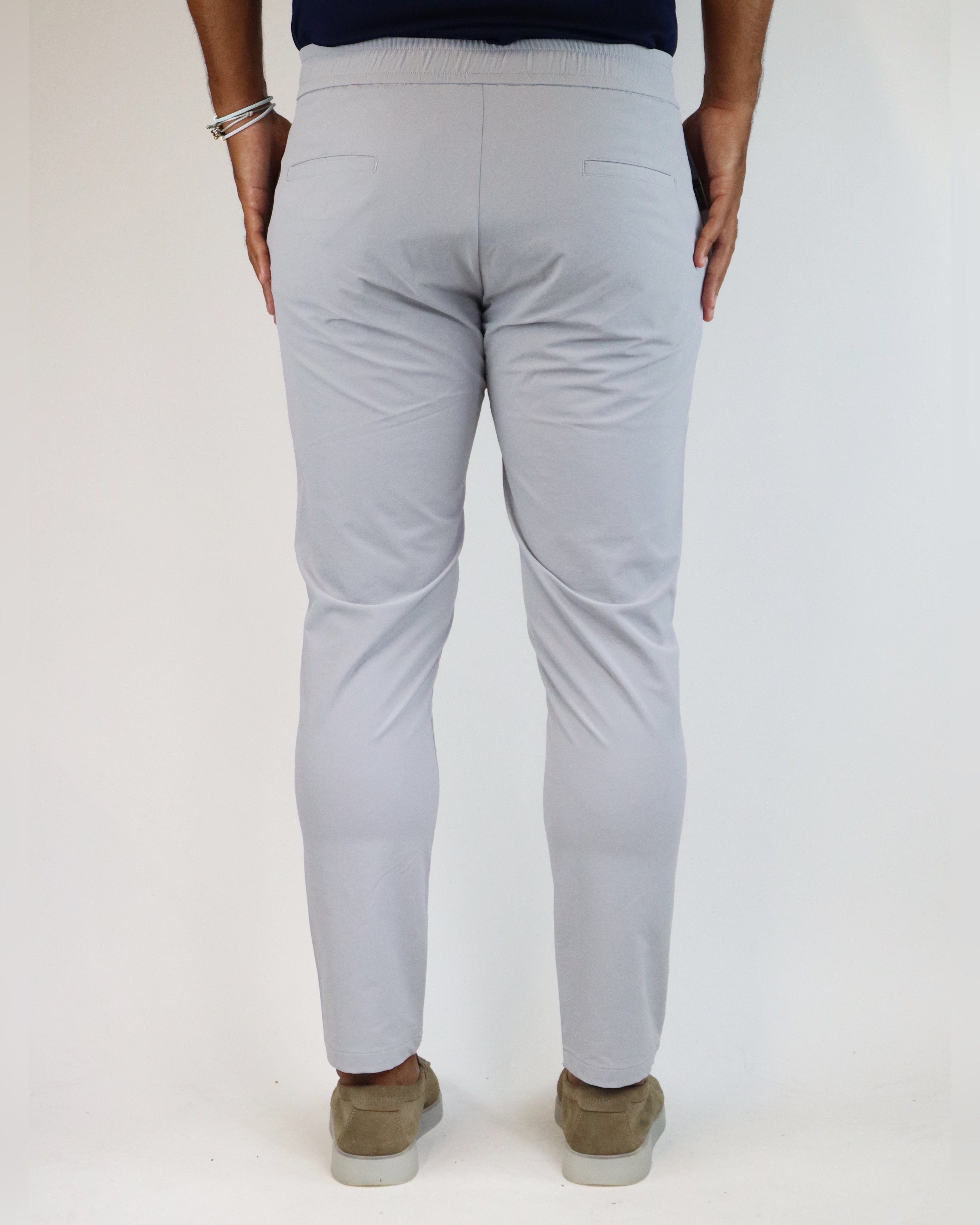 LAVENZI STRETCH TROUSERS - GRAY