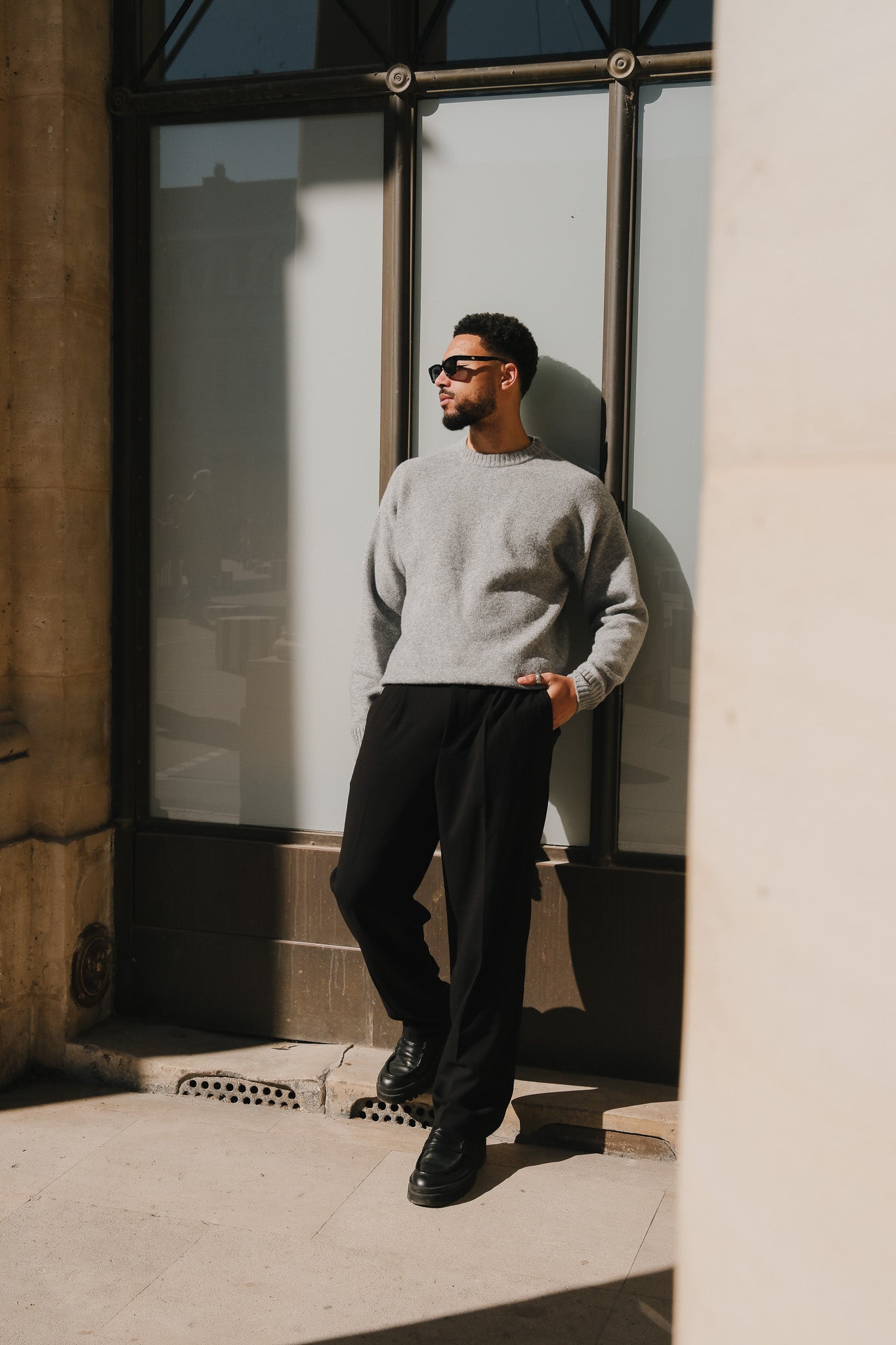 Brixton sweater - Gray mélange