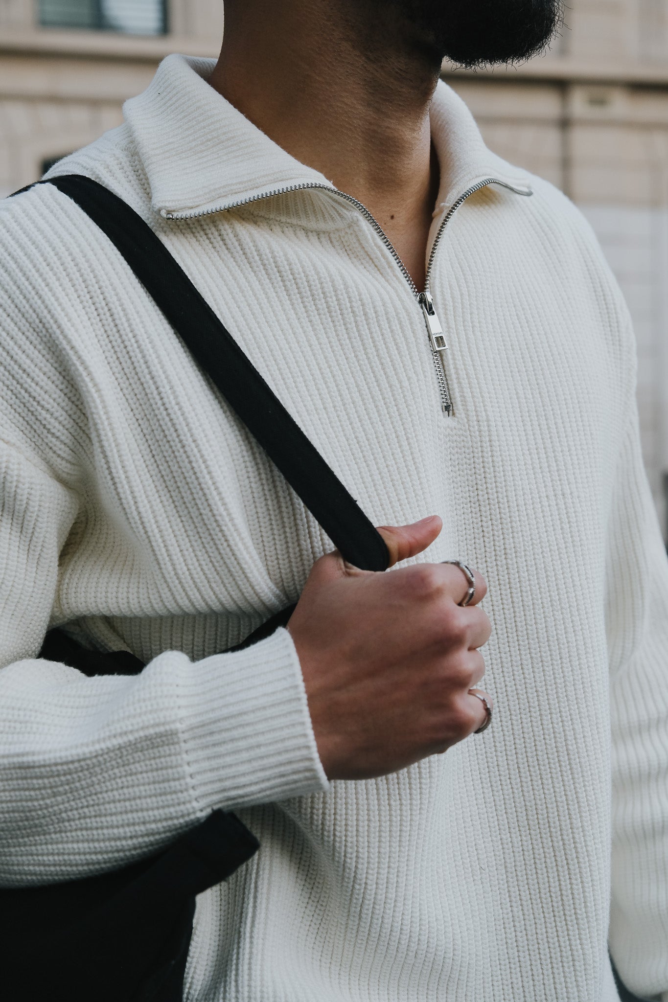 Harbour Half-Zip - Ecru