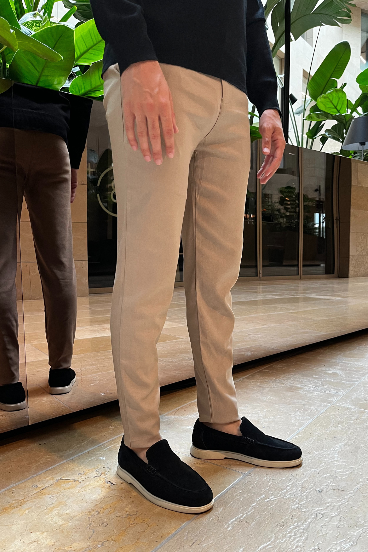ICON | Stretch Trousers - Beige