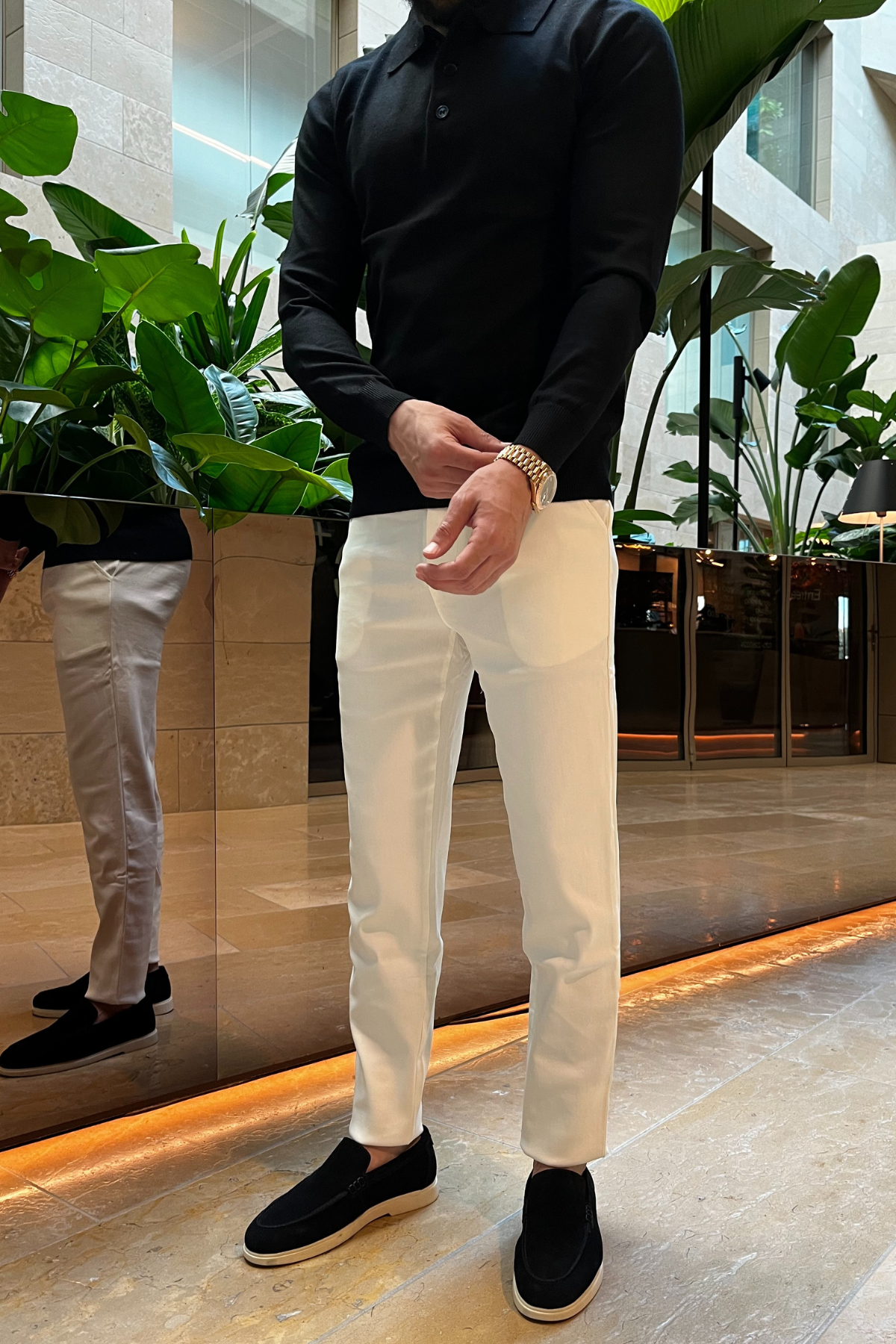 ICON | Stretch Trousers - White