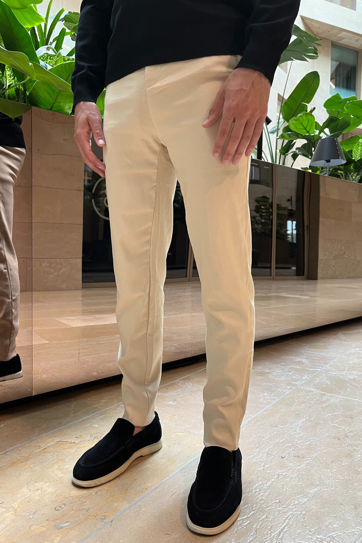 ICON | Stretch Trousers - Cream
