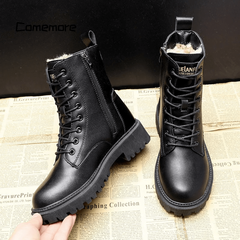 Helena - Lace-up winter boots with a lined interior