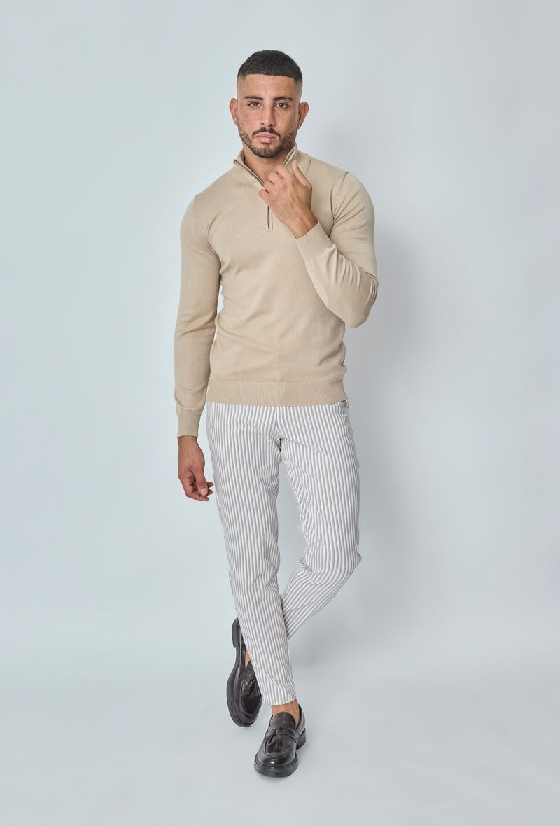 ICON | Full zip sweater - beige
