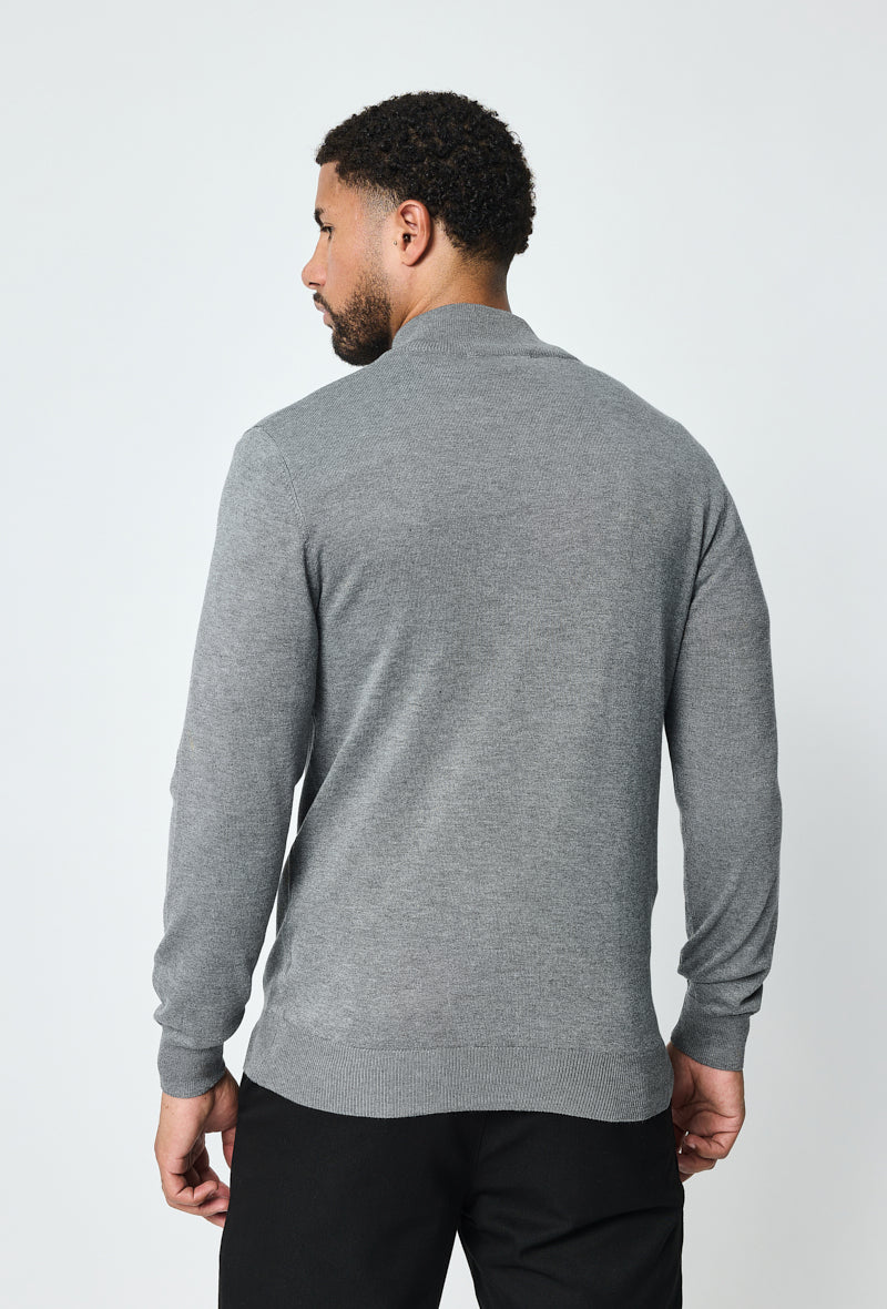 Faro Full Zip Sweater - Grey