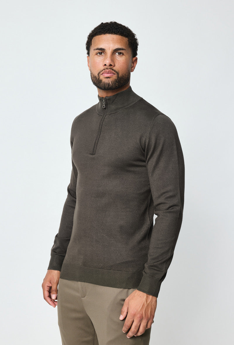 Faro Half Zip Sweater - Green