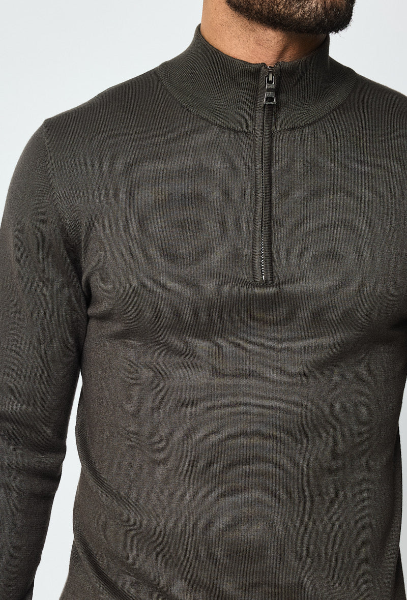 Faro Half Zip Sweater - Green