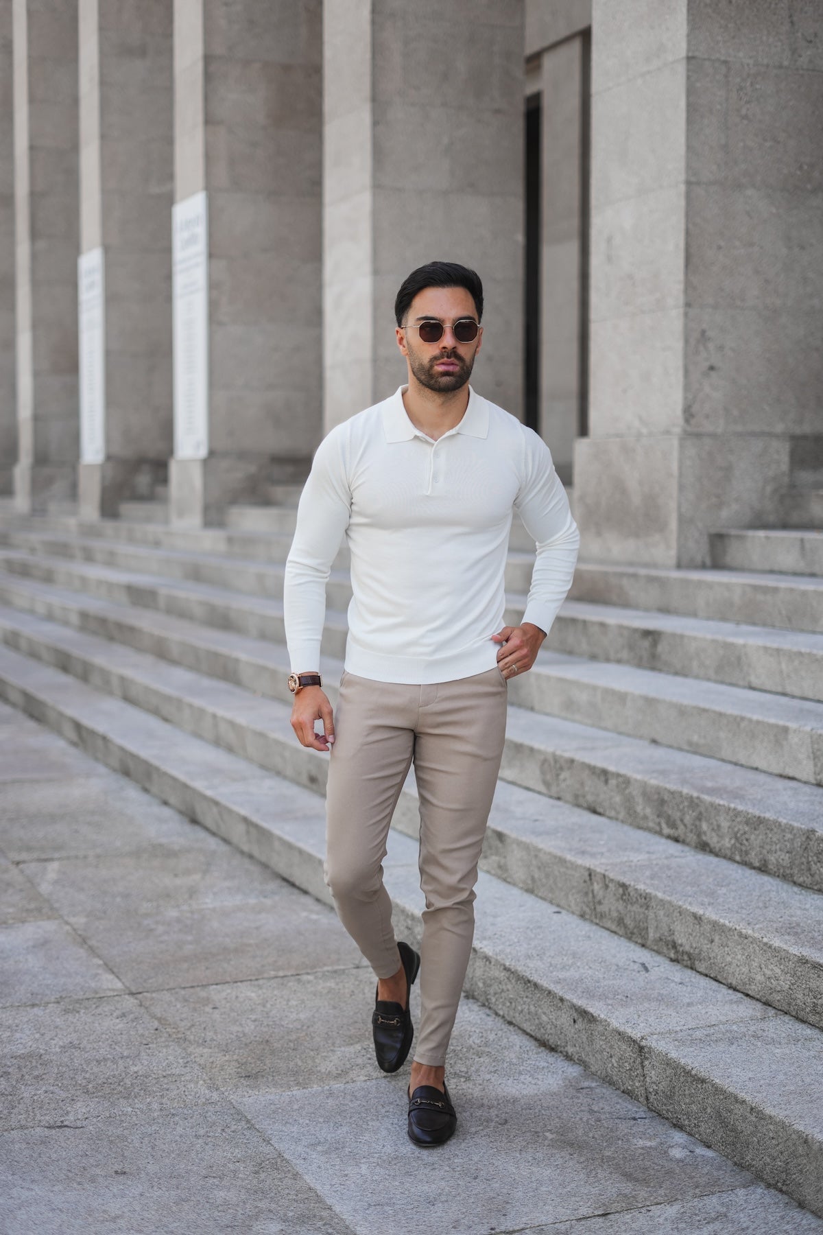 ICON | Stretch Trousers - Beige