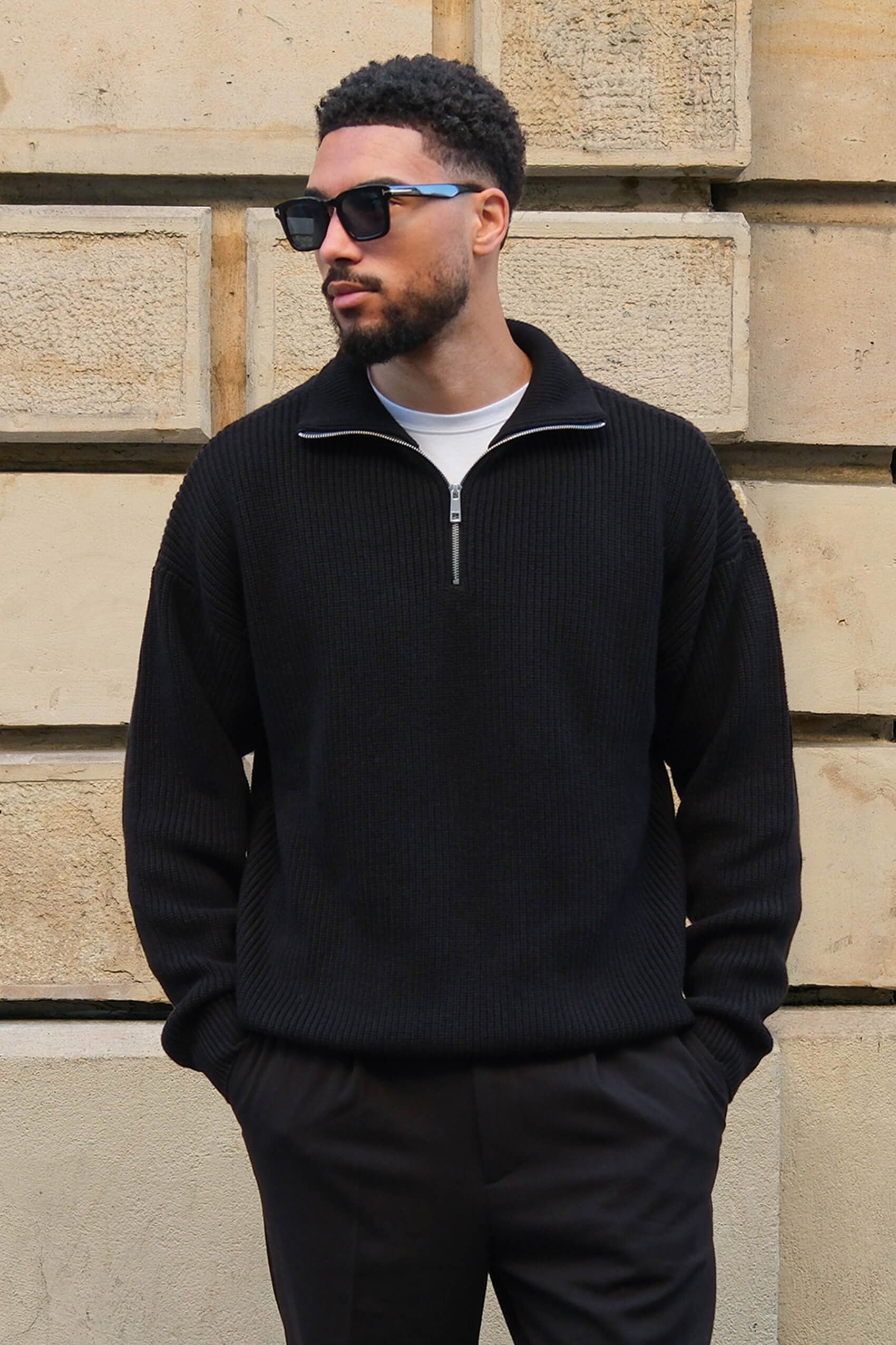 Harbour Half-Zip - Black