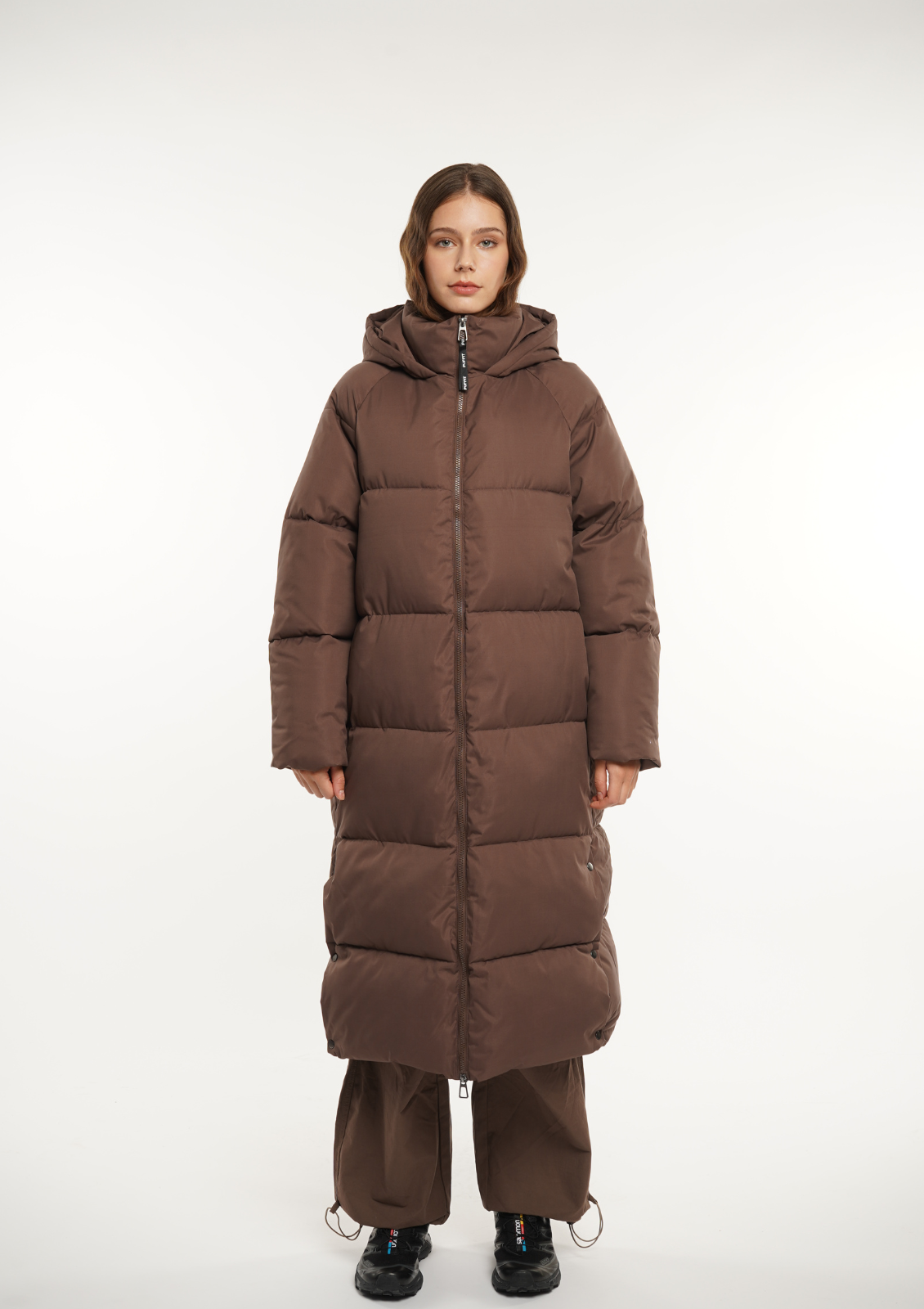 Extra Long Puffer Jacket Splashproof 