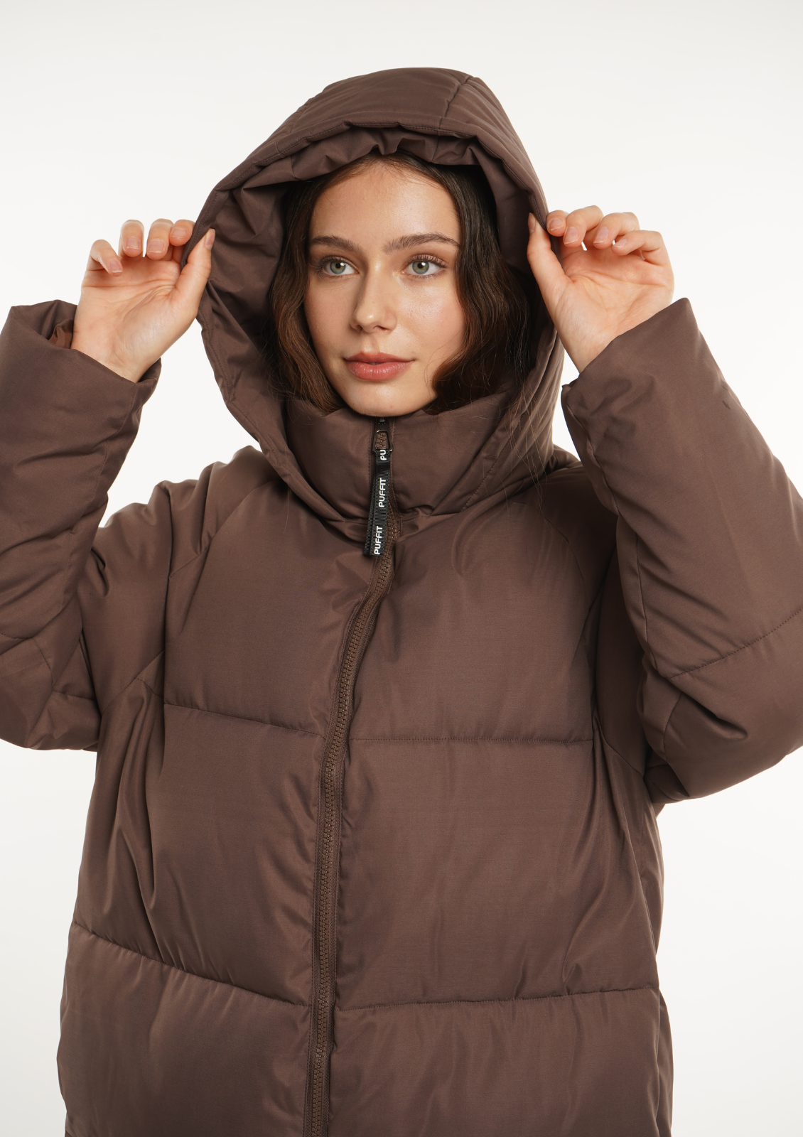 Extra Long Puffer Jacket Splashproof 