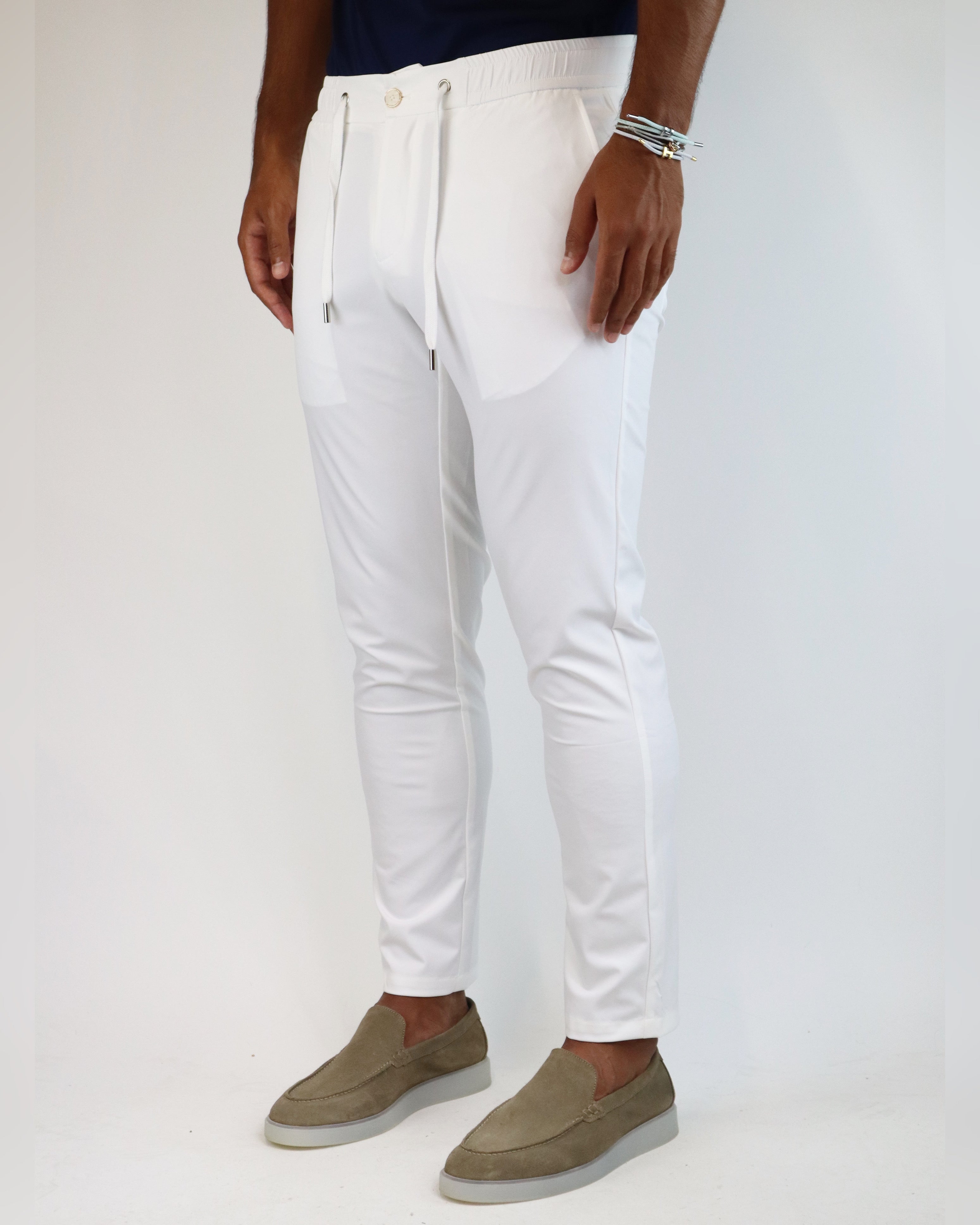 LAVENZI STRETCH TROUSERS - GRAY