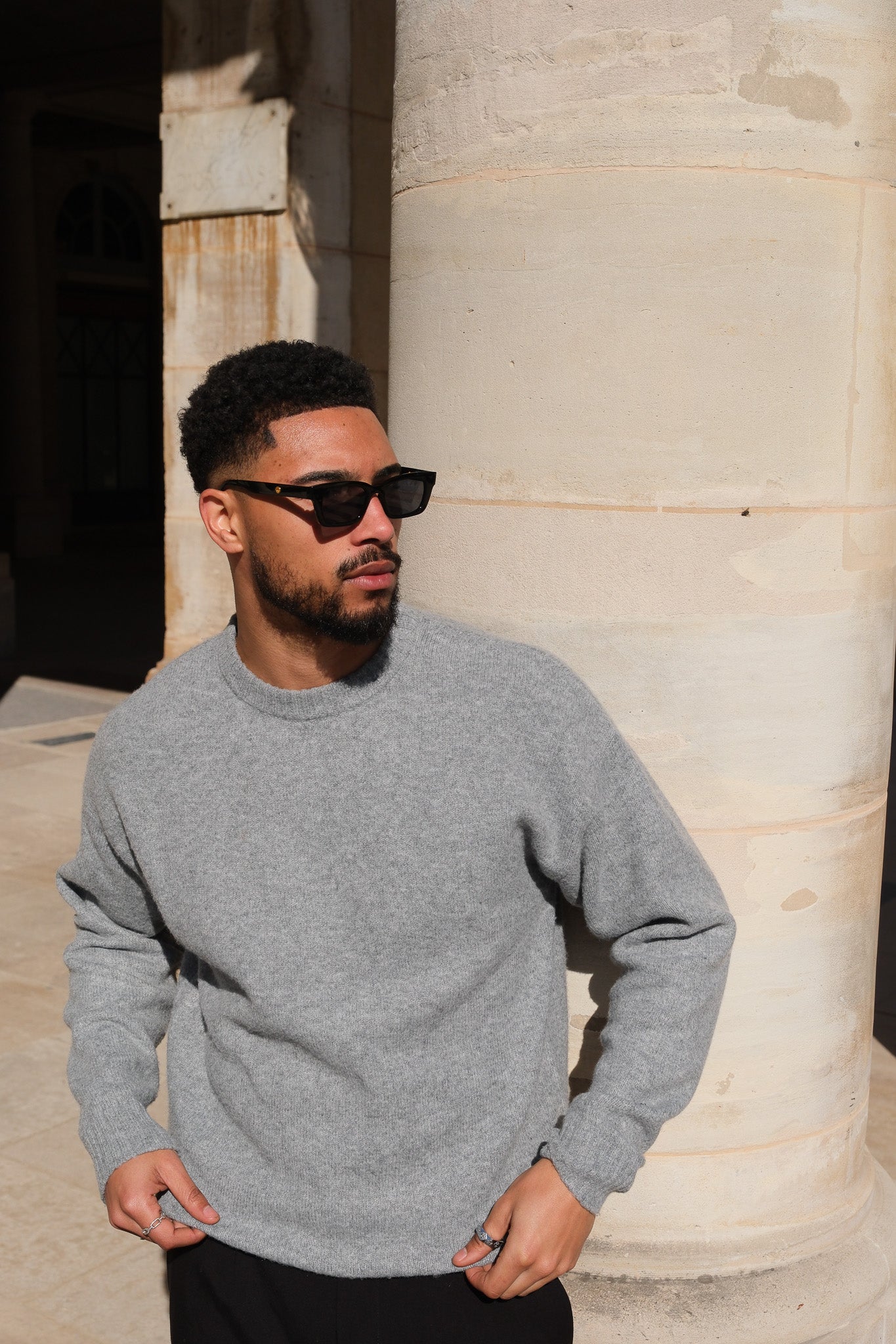 Brixton sweater - Gray mélange