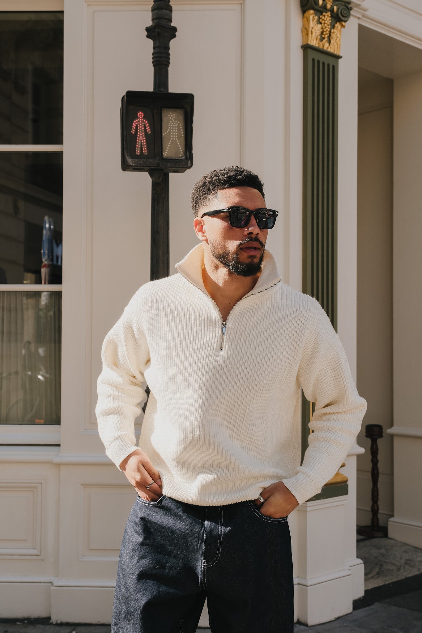 Harbour Half-Zip - Ecru