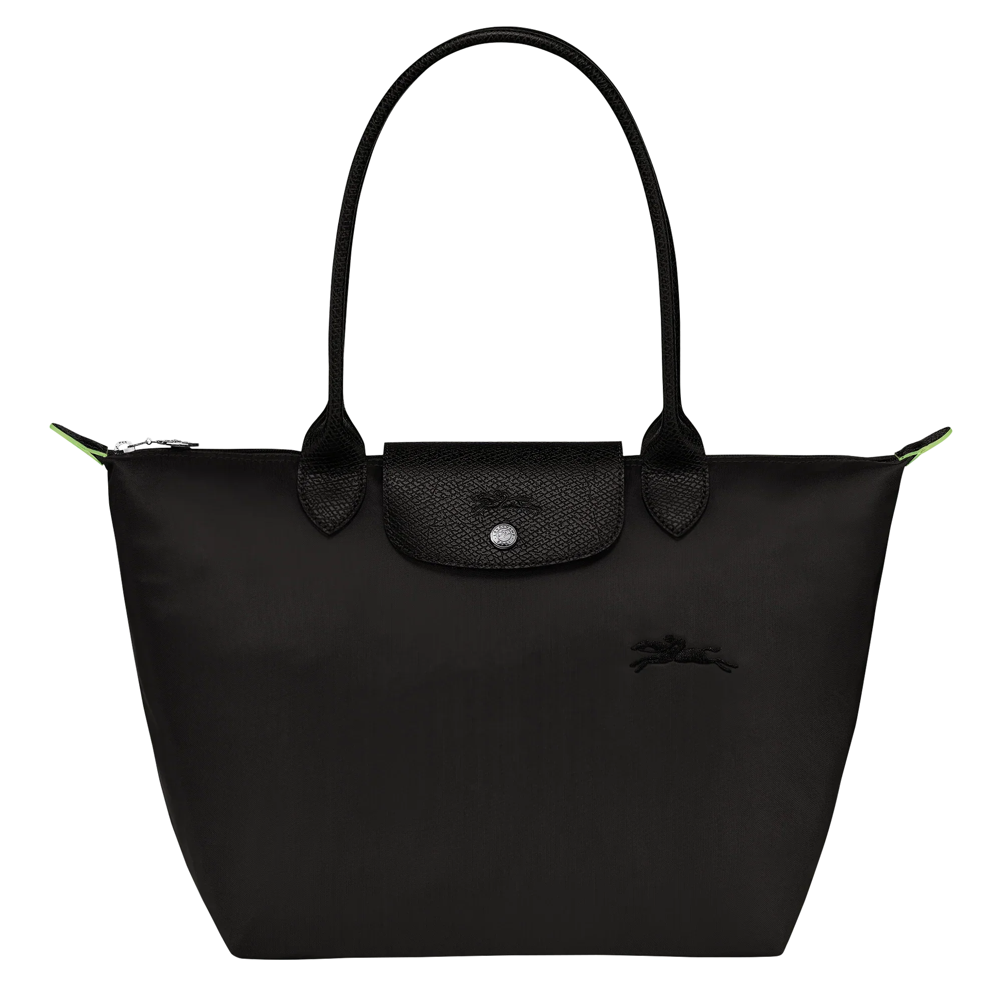 Longchamp - Medium Le Pliage Tote, Black - Recycled canvas
