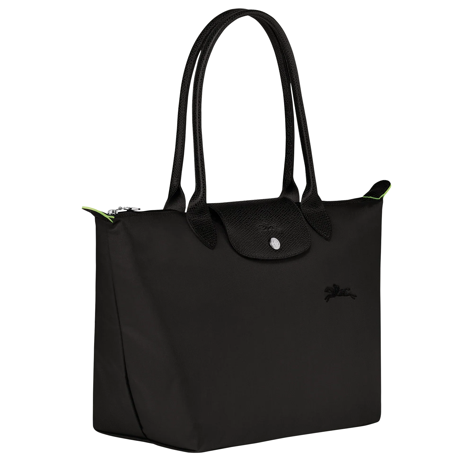 Longchamp - Medium Le Pliage Tote, Black - Recycled canvas