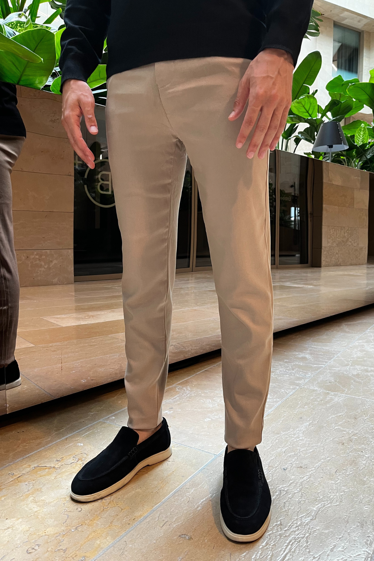 ICON | Stretch Trousers - Beige