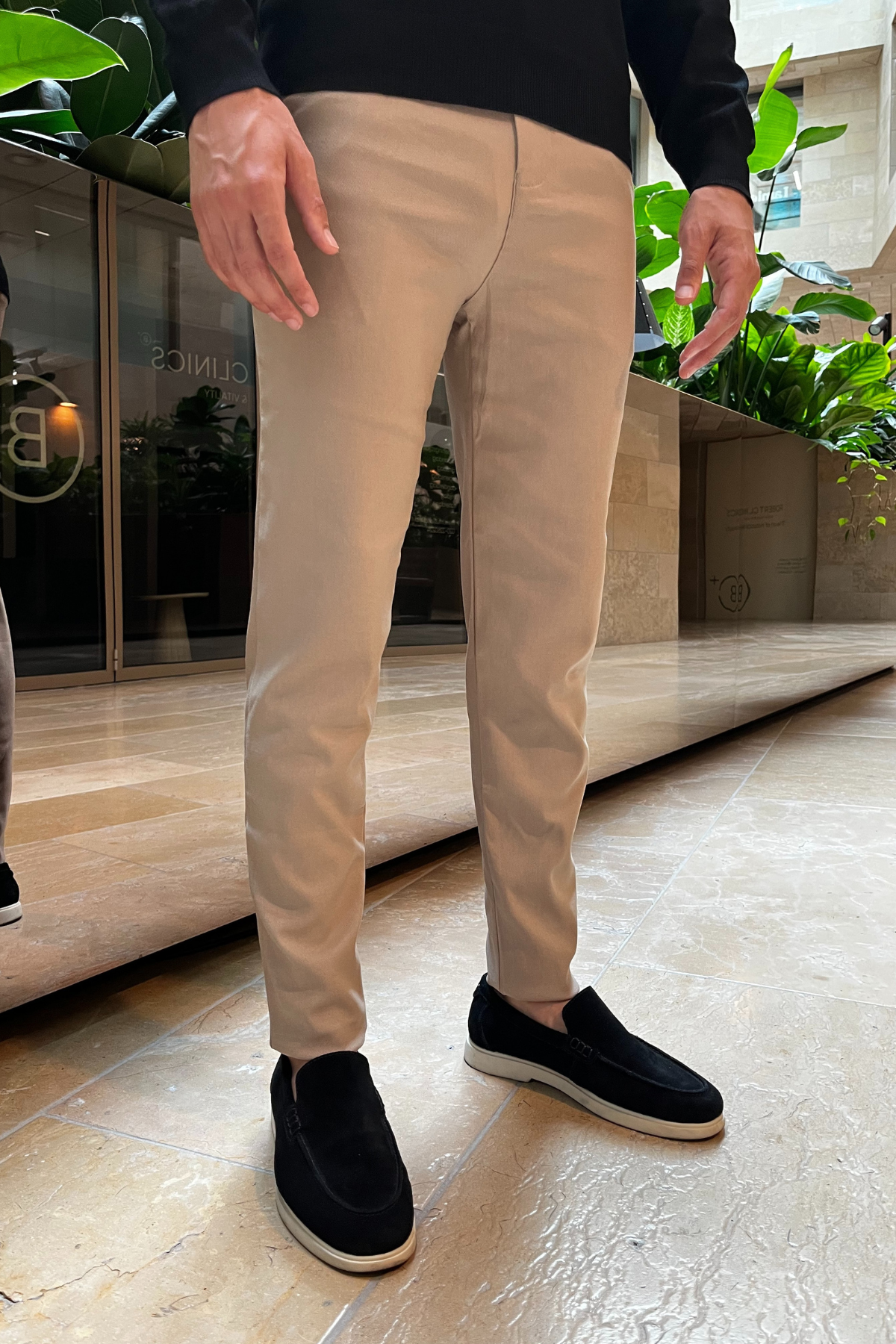 ICON | Stretch Trousers - Beige