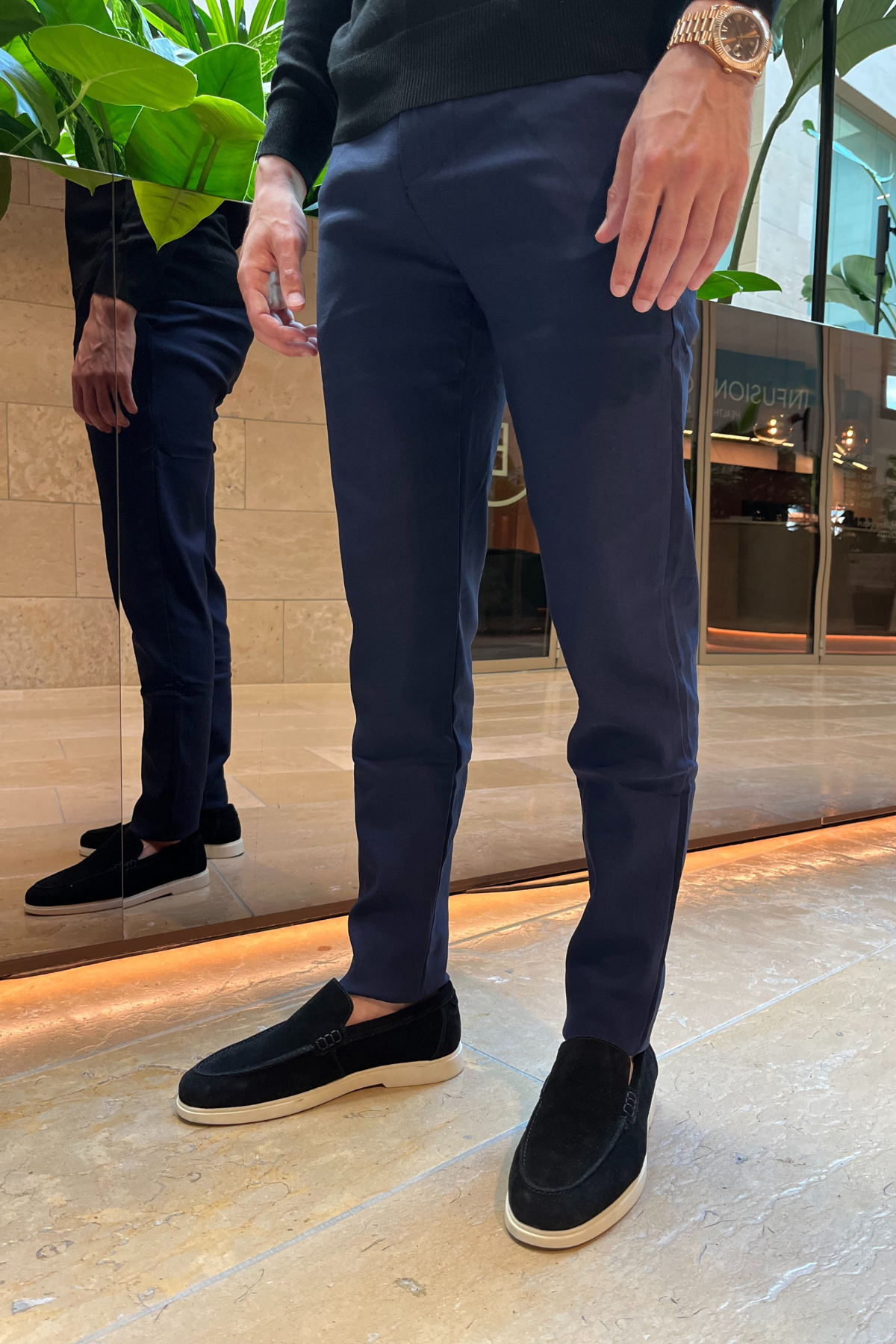 ICON | Stretch Trousers - Dark Blue