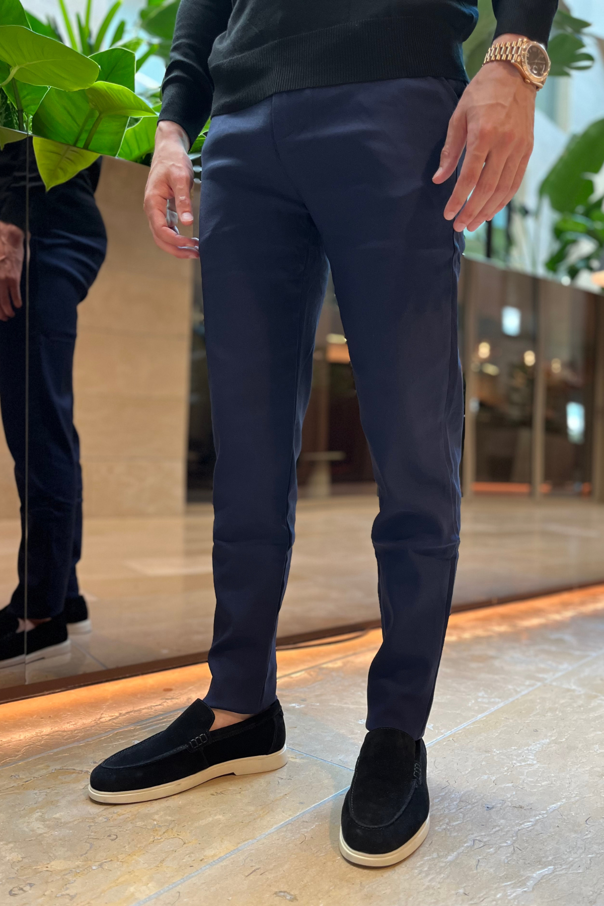 ICON | Stretch Trousers - Dark Blue