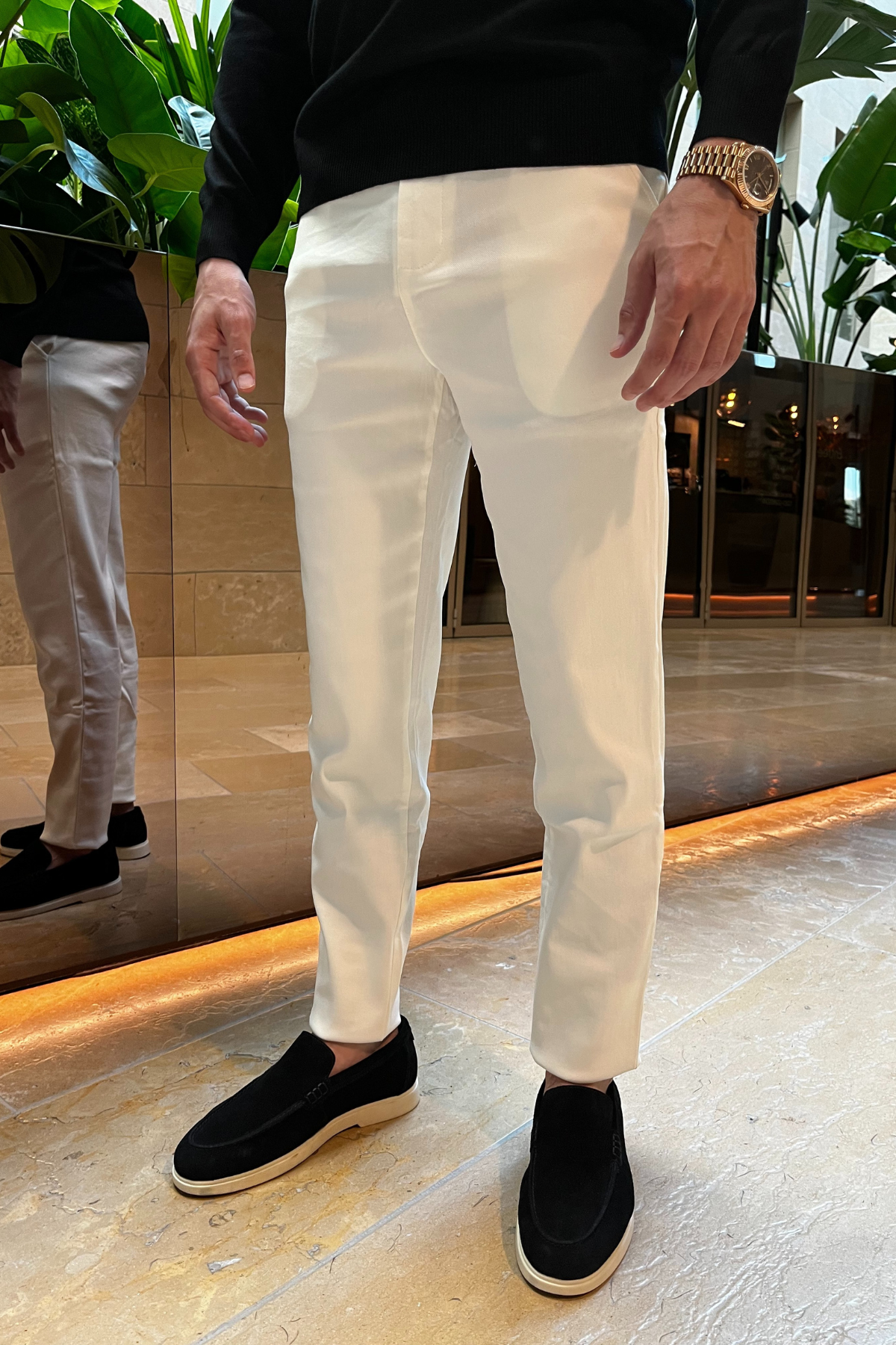 ICON | Stretch Trousers - White