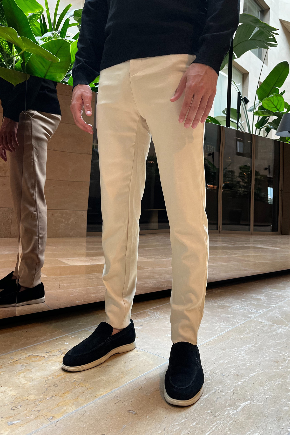 ICON | Stretch Trousers - Cream