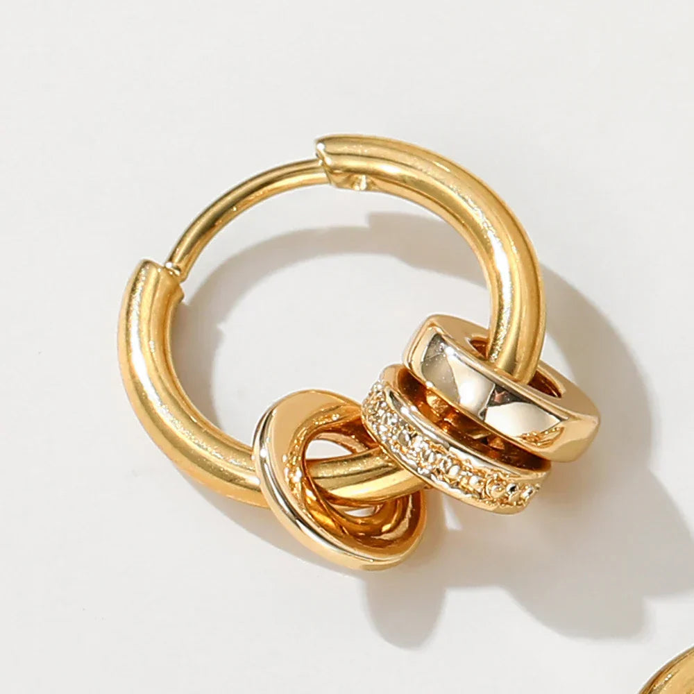 Faro Earrings with Rings 