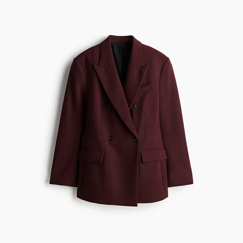 Bordeaux Red Blazer 