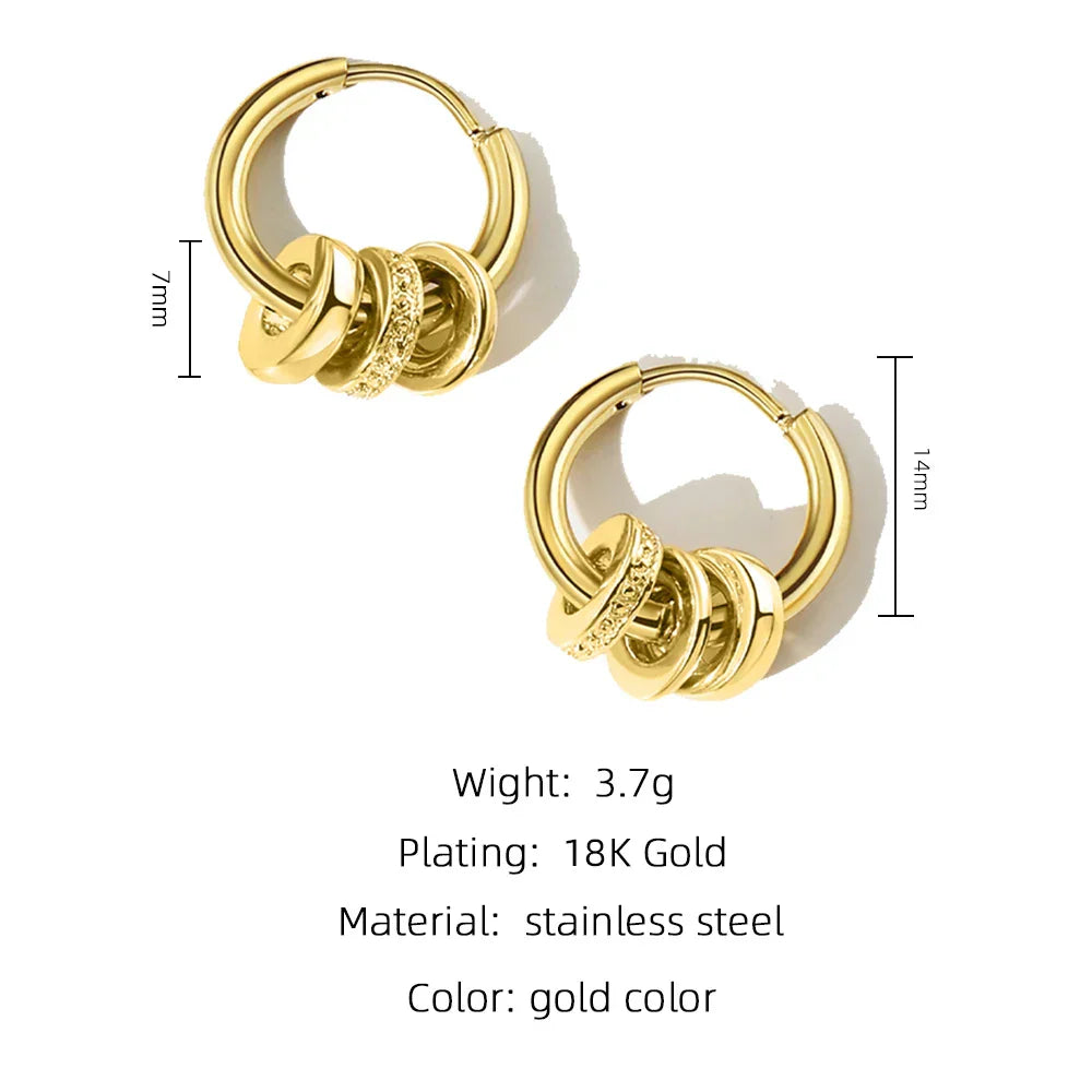 Faro Earrings with Rings 