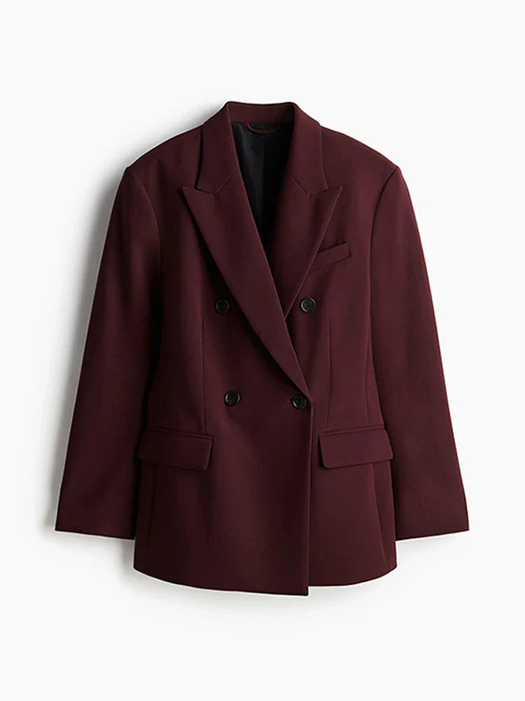 Bordeaux Red Blazer 