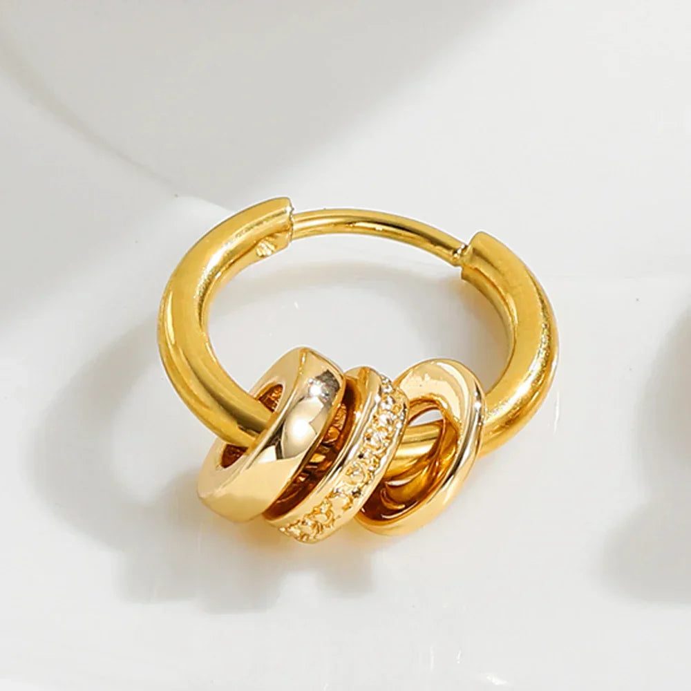 Faro Earrings with Rings 