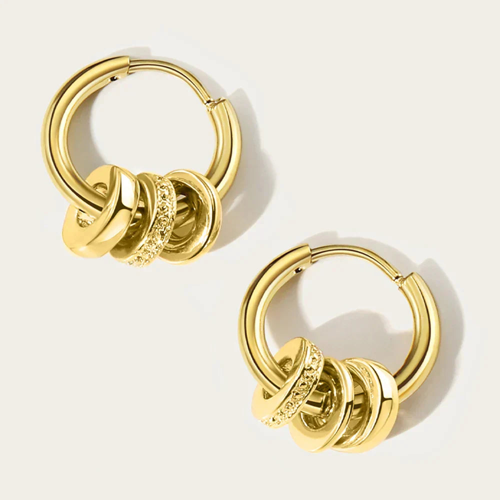 Faro Earrings with Rings 