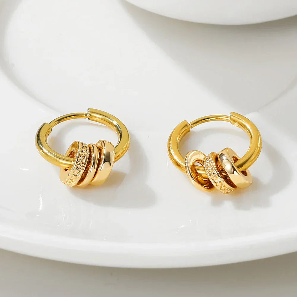 Faro Earrings with Rings 